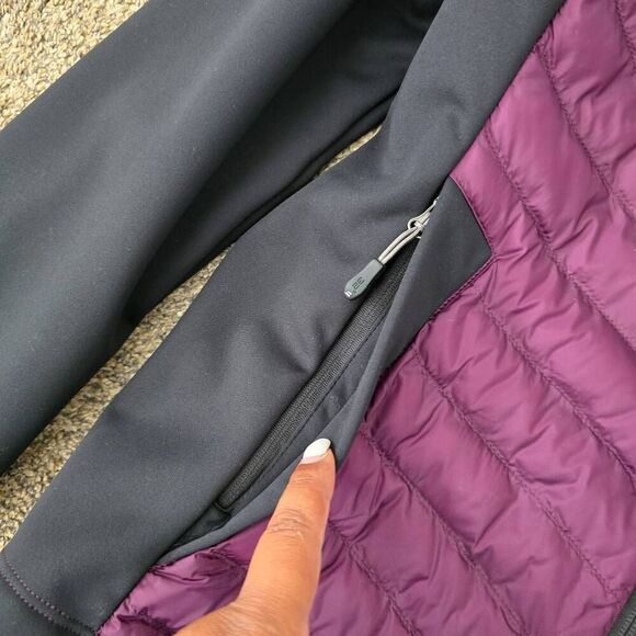 32 Degree Heat Mixed Media Packable Puffer Jacket Women's Large Purple Gorpcore - Picture 4 of 8